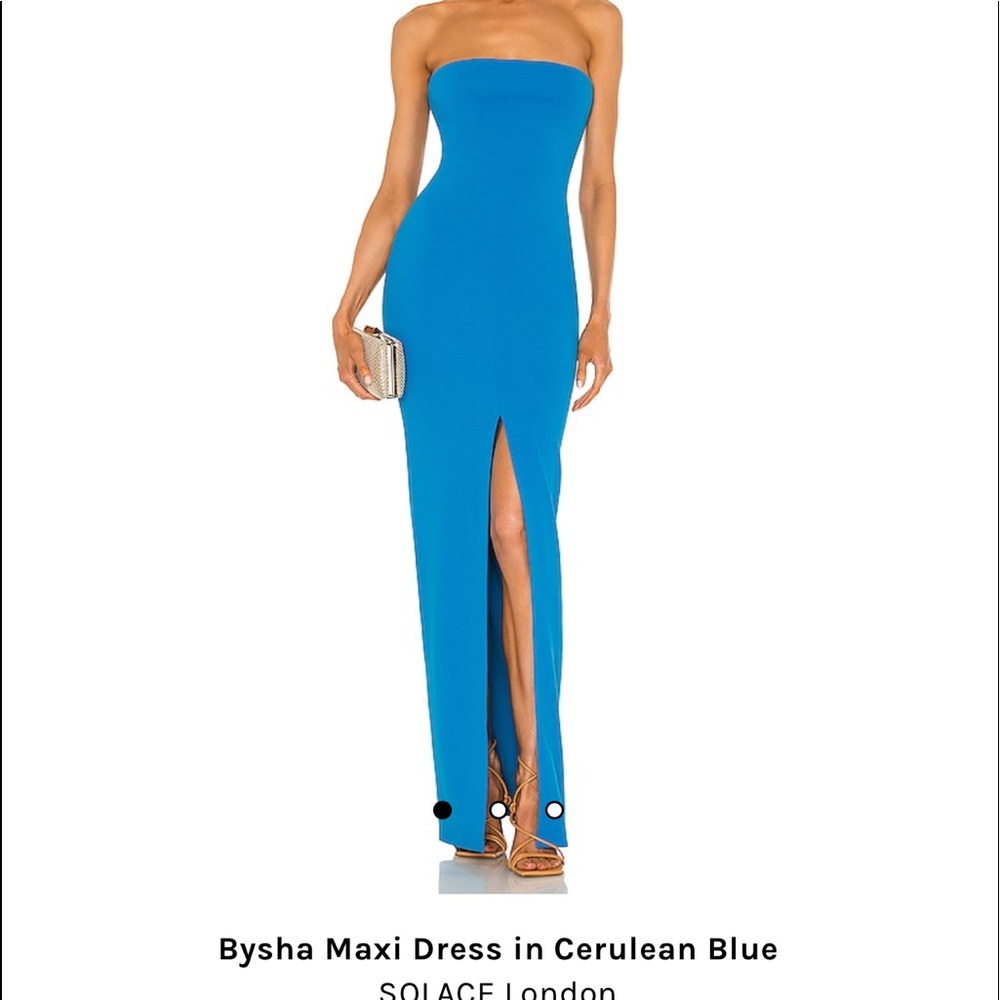 SOLACE London ‘Bysha’ Blue Gown